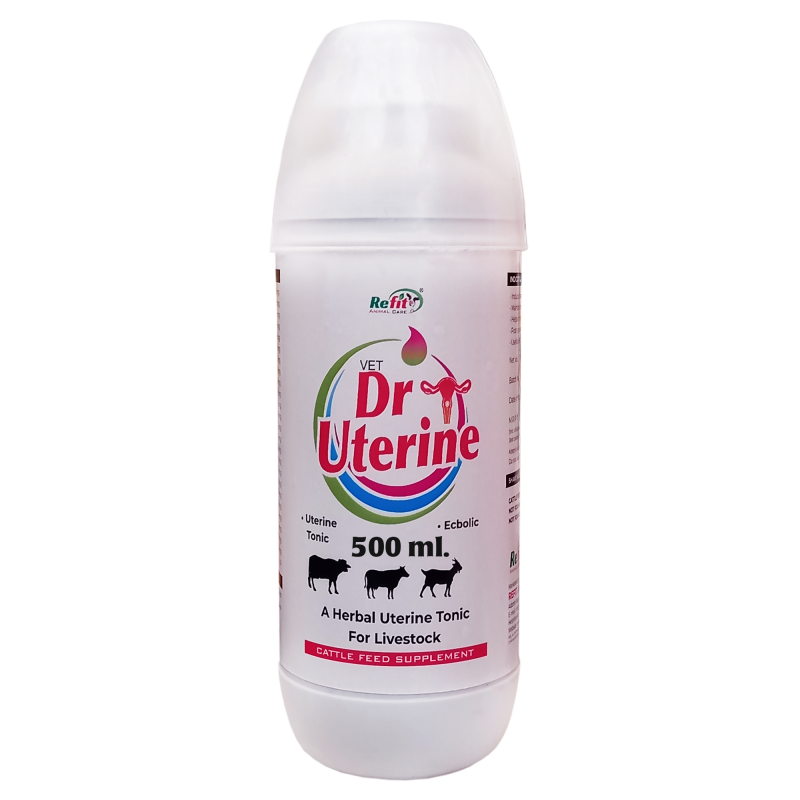 Veterinary Herbal Uterine Tonic for Cow, Cattle, Sheep, Goat, Pigs, Buffalo, 1000 ml, Dr. Uterine