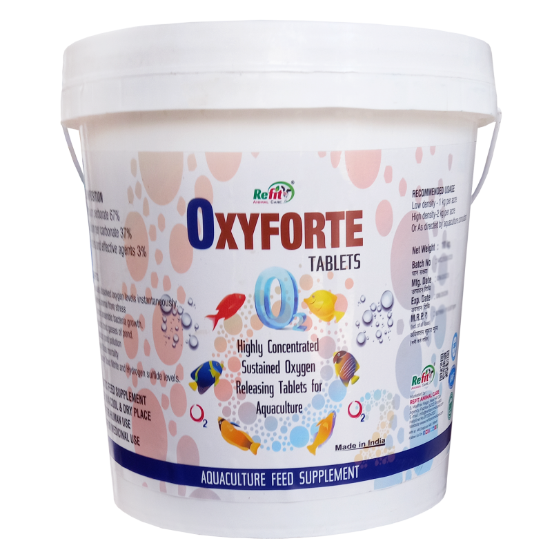 Oxygen Releasing Tablets for Aquaculture Farming, Pond, Tank and Aquarium, 10 Kg, OxyForte