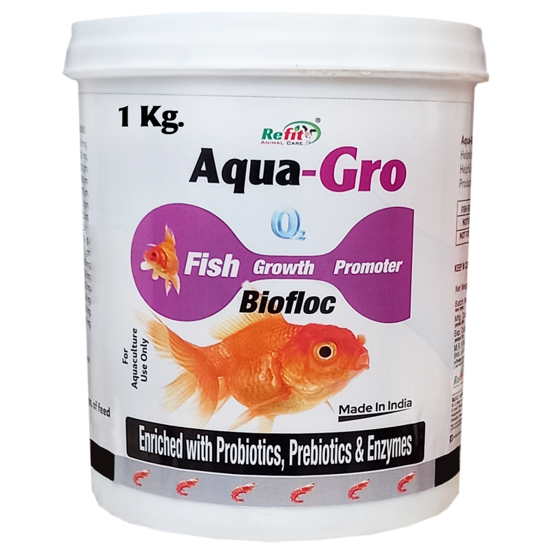Biofloc Aquaculture Growth Supplement for Fish, Shrimp, Prawns, and Aqua Animals, 1000 gram, Aqua GRO