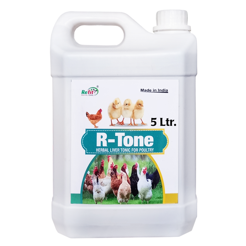 Herbal Liver Tonic for Chicken, Chicks, Broilers Birds, 5 Liter, R Tone