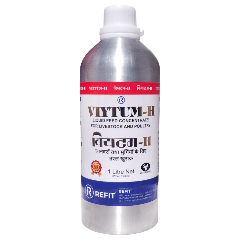 Veterinary Vitamin H For Cow, Cattle, Buffalo, Sheep, Goat, Poultry, Dairy Farm and Livestock Animals, 1000 ml, VIYTUM H