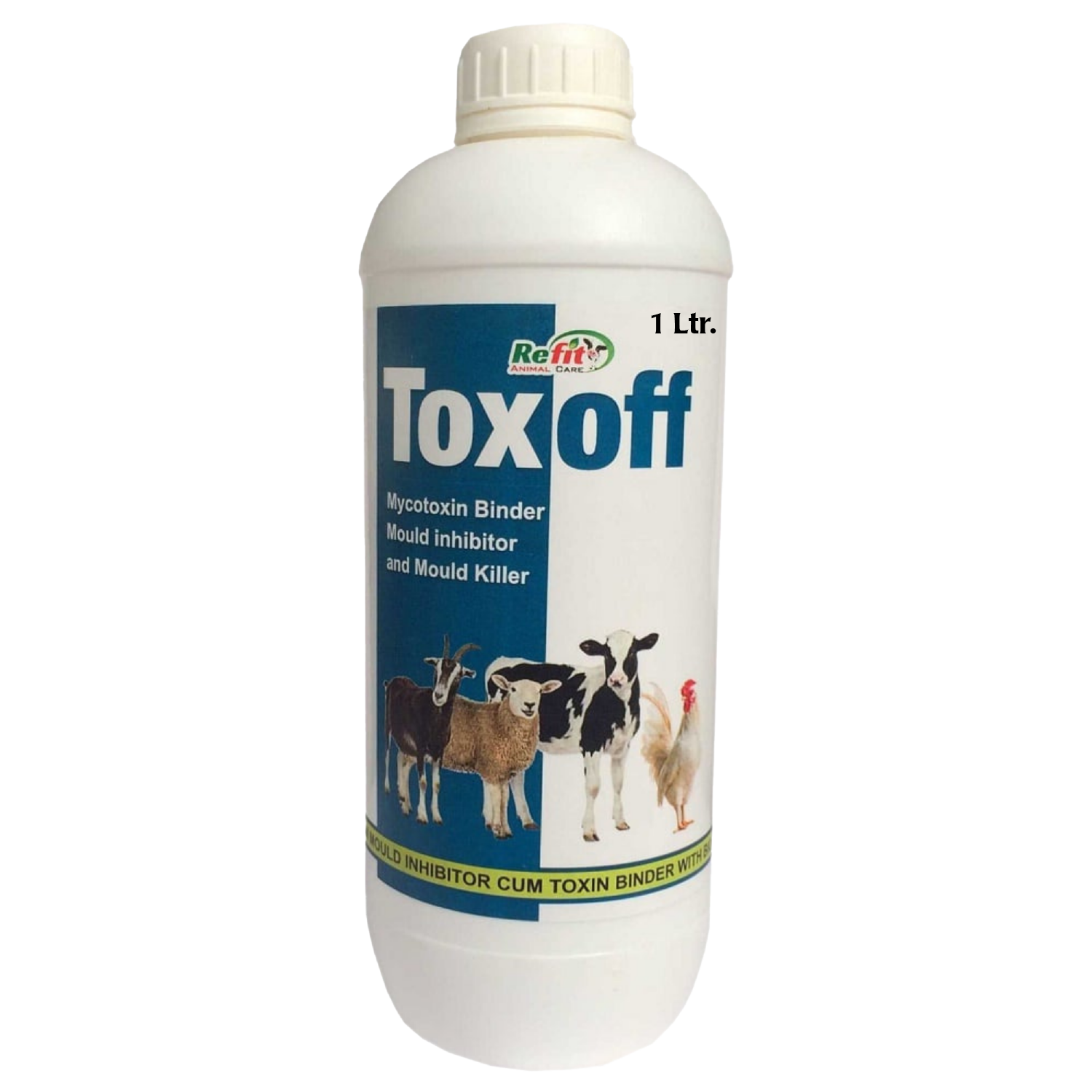 Liquid Toxin Binder Supplement for Cattle, Poultry and Livestock, 1 LTR, Toxoff