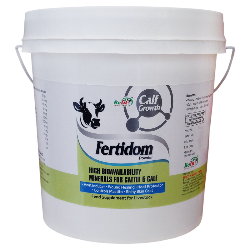Veterinary Minerals Powder Supplement for Cattle and Calf, Fertidom Powder (5 Kg)