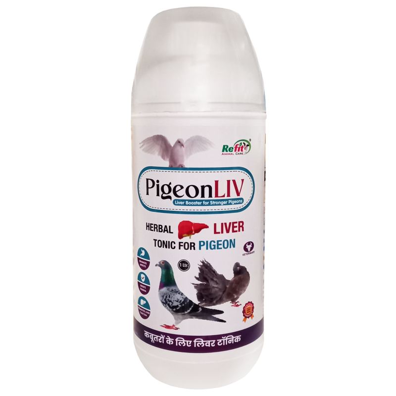 Herbal Liver Tonic for Pigeons, Ideal for Young, Adult and Aging Pigeons, 1000 ml, PigeonLiv