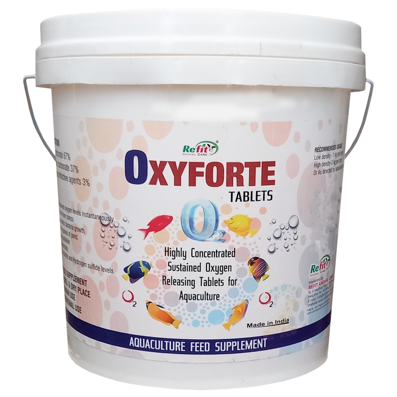 Oxygen Releasing Tablets for Aquaculture Farming, Pond, Tank and Aquarium, 5 Kg, OxyForte