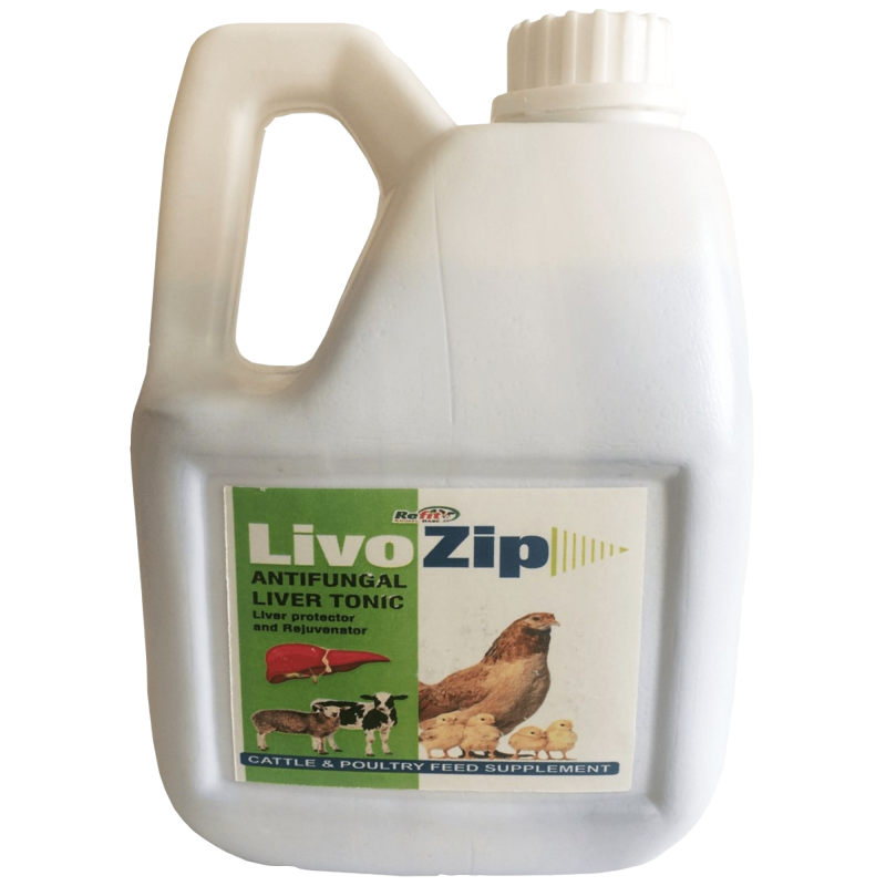Liver Tonic for Cow, Cattle, Goat, Sheep, Poultry and Livestock, 2 Ltr, Livo Zip