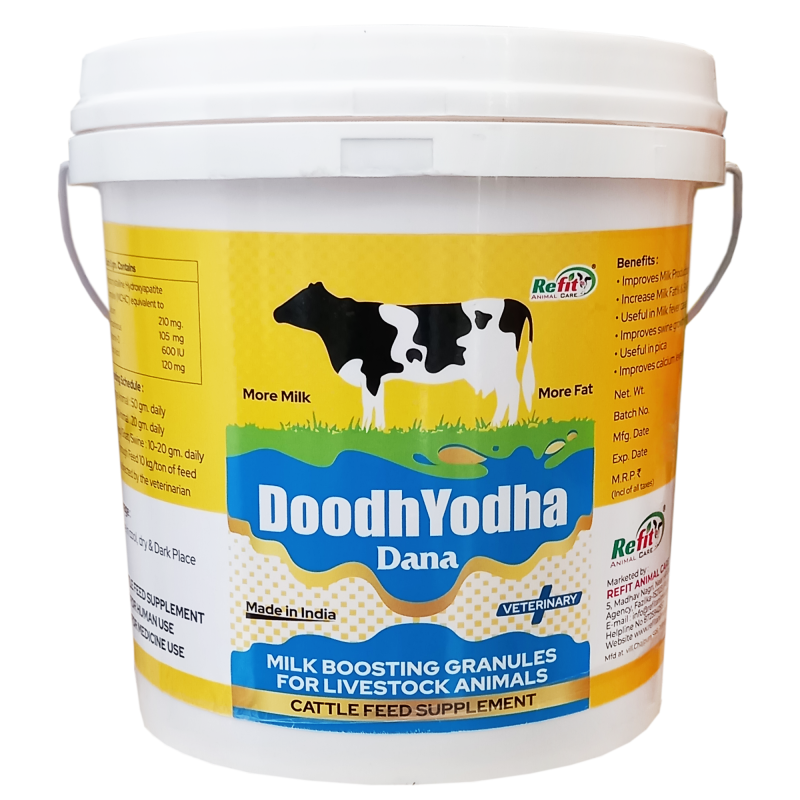 Milk Boosting Calcium Supplement for Cow, Cattle and Dairy Farm Animals, 5 Kg, DoodhYodha Dana