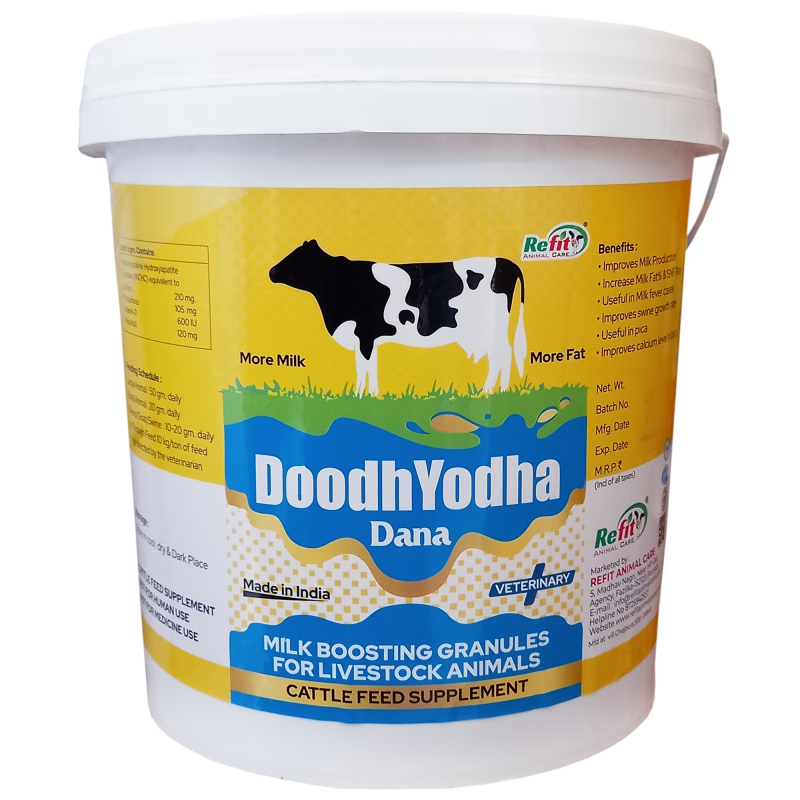 Milk Boosting Calcium Supplement for Cow, Cattle and Dairy Farm Animals, 10 Kg, DoodhYodha Dana
