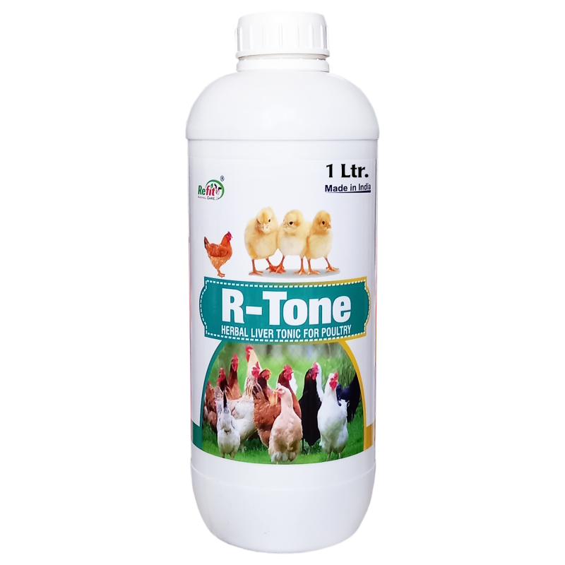 Herbal Liver Tonic for Chicken, Chicks, Broilers Birds, 1 Liter, R Tone