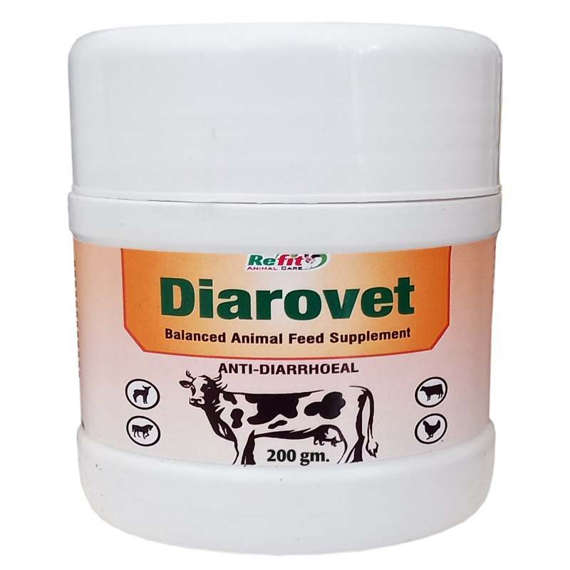 Anti Diarrhoeal Veterinary Powder for Cow Cattle, Goat and Livestock, 200 gm, Diarovet