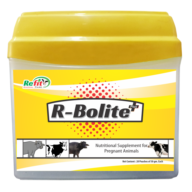Nutritional Supplement for Pregnant Cow, Cattle & Buffalo, 20 Pouches Set, R-Bolite+