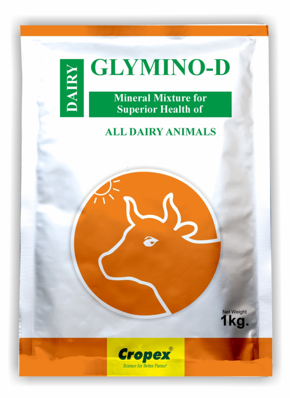 Glymino-D Mineral Mixture Supplement for Dairy Animals | Enhances Milk Production, Reproductive Health & Metabolism | Ideal for Cows & Buffaloes – (1kg)