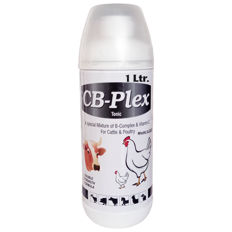 Vitamin C and B Complex Liquid Tonic for Poultry, Chicks Birds and Farm Animals, 1 LTR, CB Plex