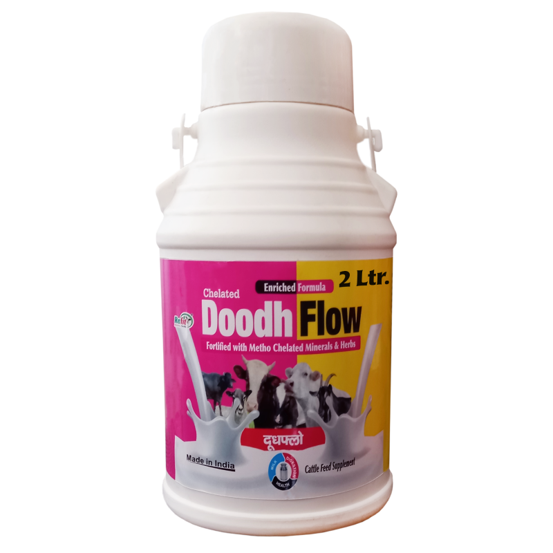 Triple Strength Chelated Liquid Calcium for Cow, Buffalo, Goat and Cattle, Doodh Flow 2 Liter