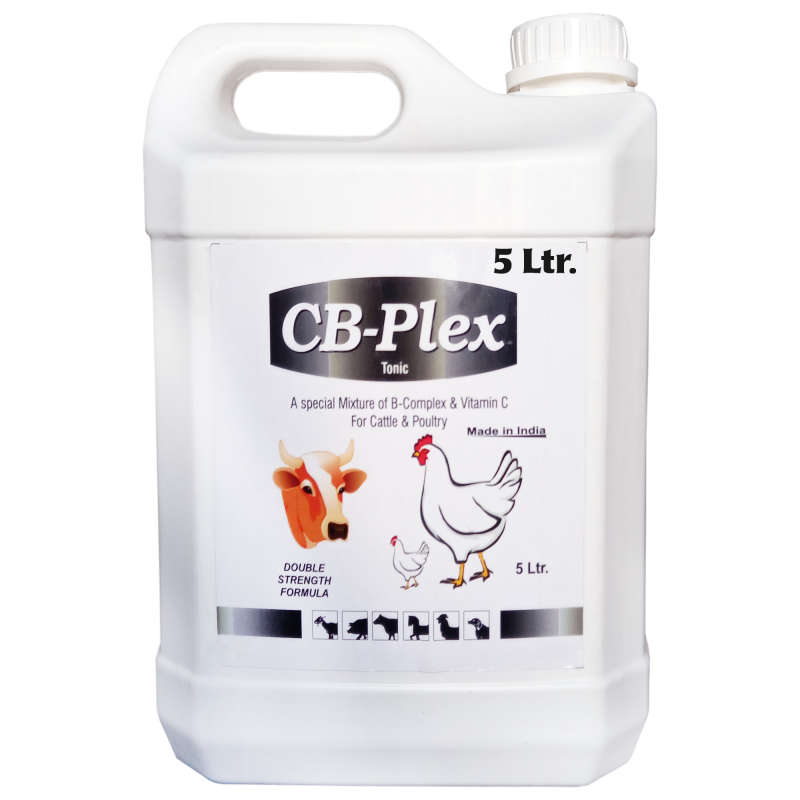 Vitamin C and B Complex Liquid Tonic for Poultry, Chicks Birds and Farm Animals, 5 LTR, CB Plex