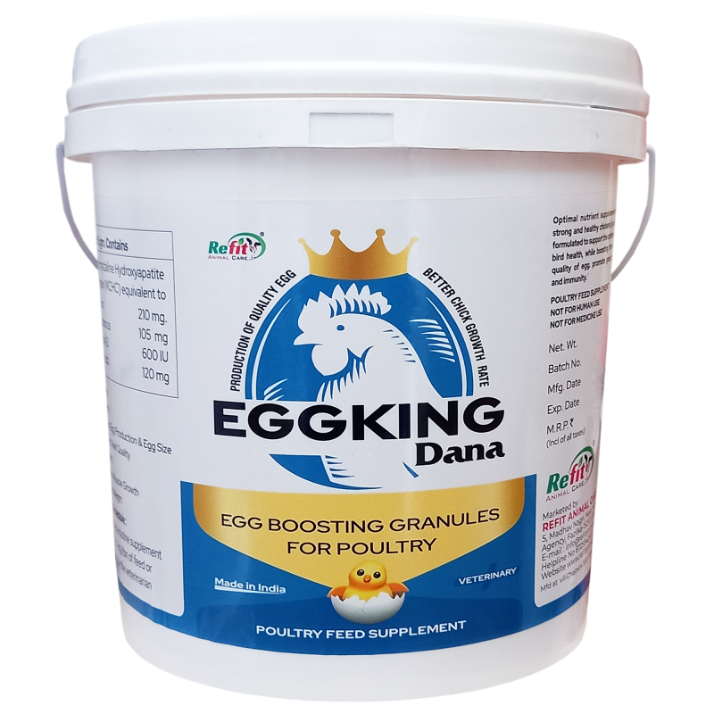 Egg Boosting Calcium Granules for Poultry Feed for Chicken, Chicks, Birds and Broilers, 5 Kg, EggKing Dana