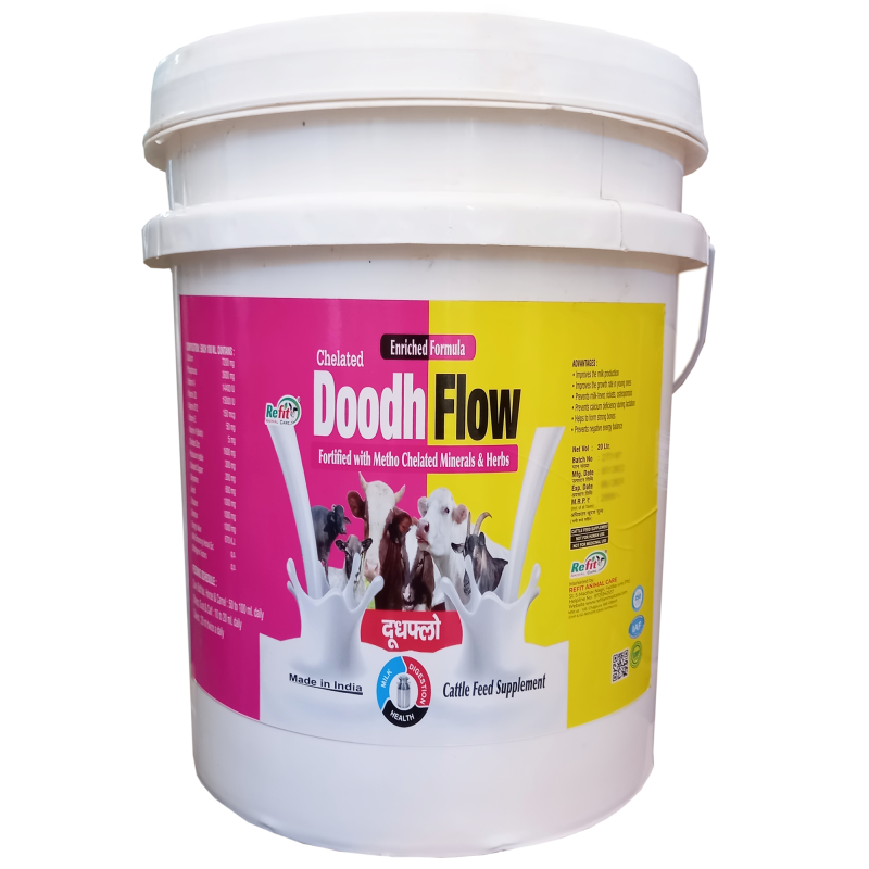 Triple Strength Chelated Liquid Calcium for Cow, Buffalo, Goat, and Cattle, Doodh Flow 20 Liter
