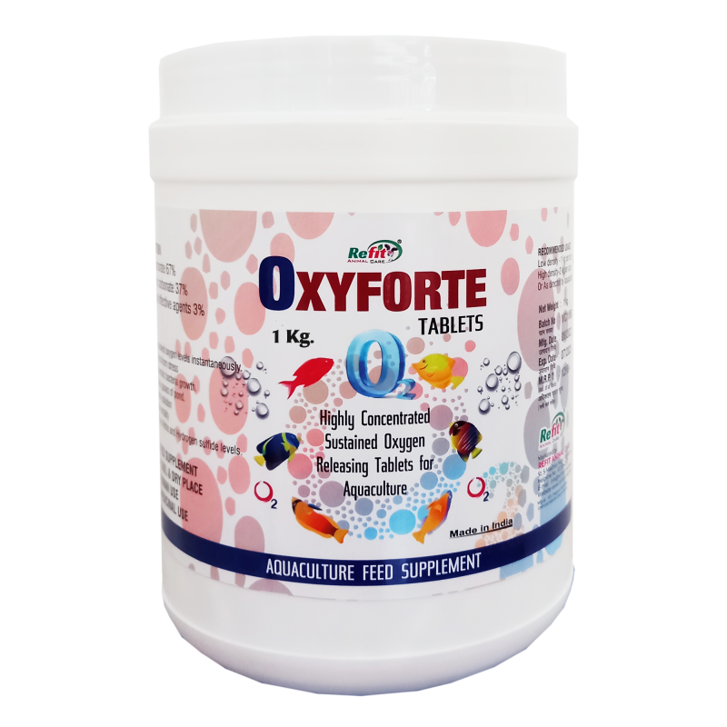 Oxygen Releasing Tablets for Aquaculture Farming, Pond, Tank and Aquarium, 1 Kg, OxyForte