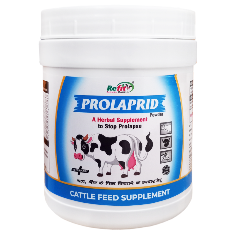 Veterinary Prolapse Powder for Cow, Cattle Buffalo and Farm Animals, 500 GMS, Prolaprid