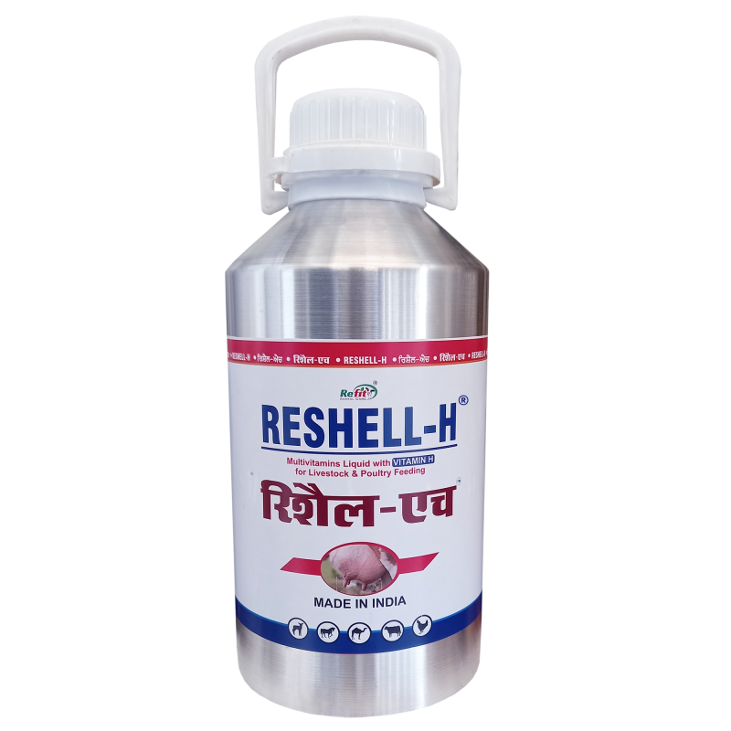 Veterinary Vitamin H Supplement for Cow, Cattle, Goat, Chicken, Layers, Broilers, Poultry and Other Livestock Animals, 2.5 LTR, Reshell H
