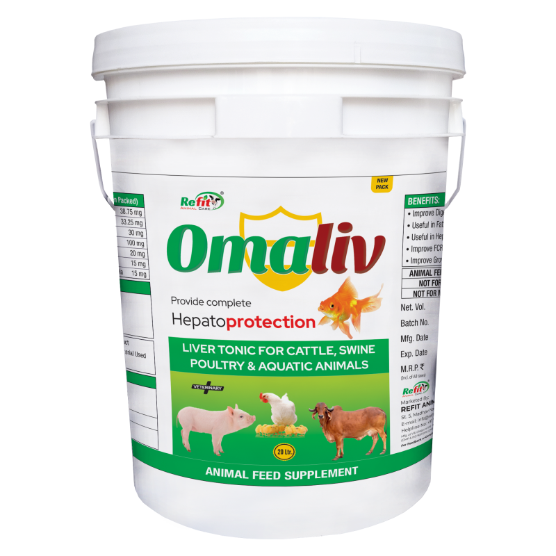 Liver Tonic for Cattle, Poultry, Swine & Aquaculture 20 Liter, Omaliv