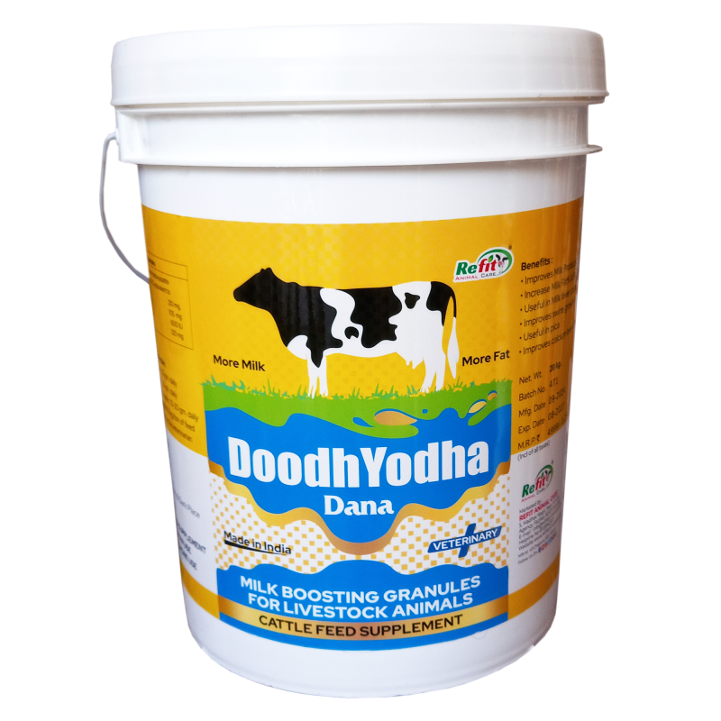 Milk Boosting Calcium Supplement for Cow, Cattle and Dairy Farm Animals, 20 Kg, DoodhYodha Dana