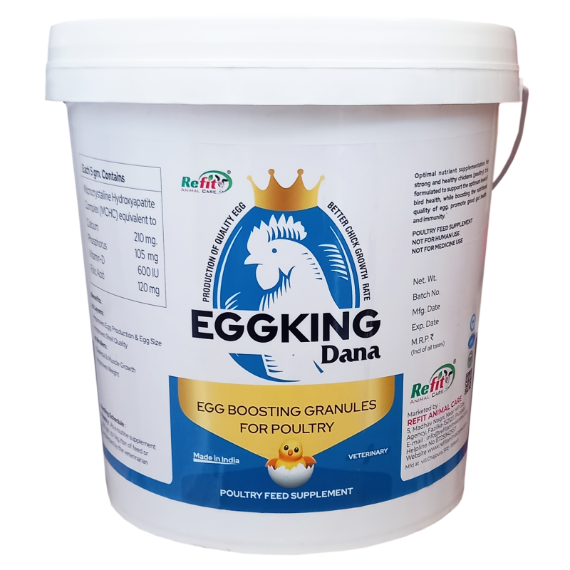 Egg Boosting Calcium Granules for Poultry Feed for Chicken, Chicks, Birds and Broilers, 10 Kg, EggKing Dana