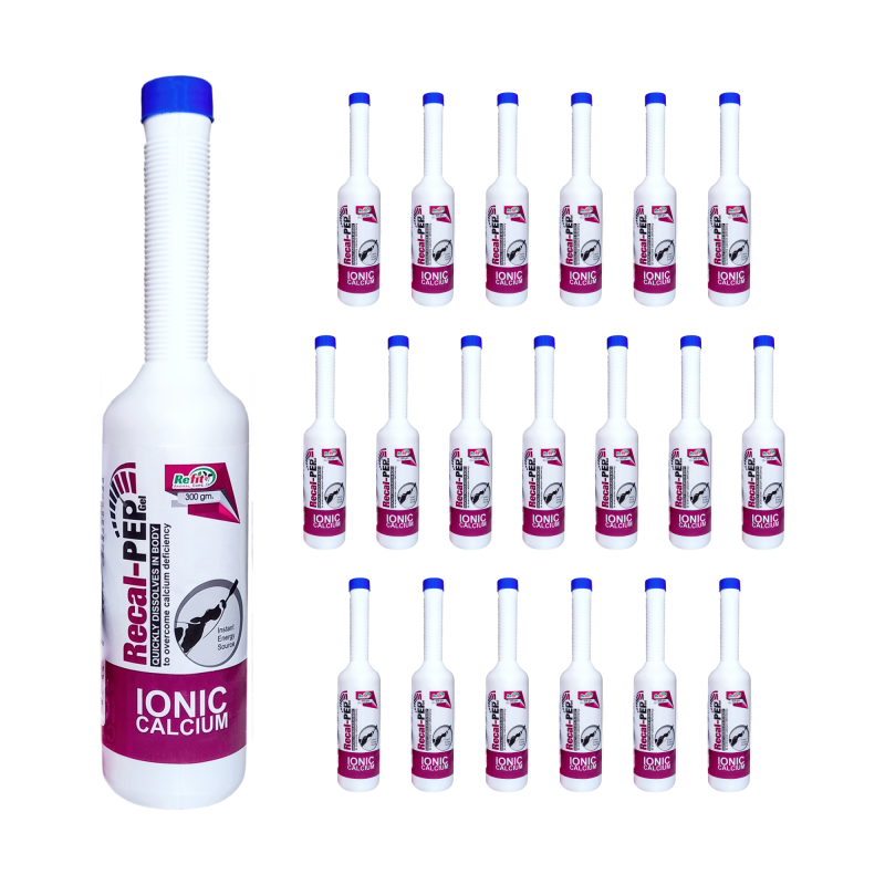 Veterinary Calcium Gel for Cattle, Cow, Buffalo and Other Livestock Animals, 300gm x 20, Pack of 20, Recal Pep