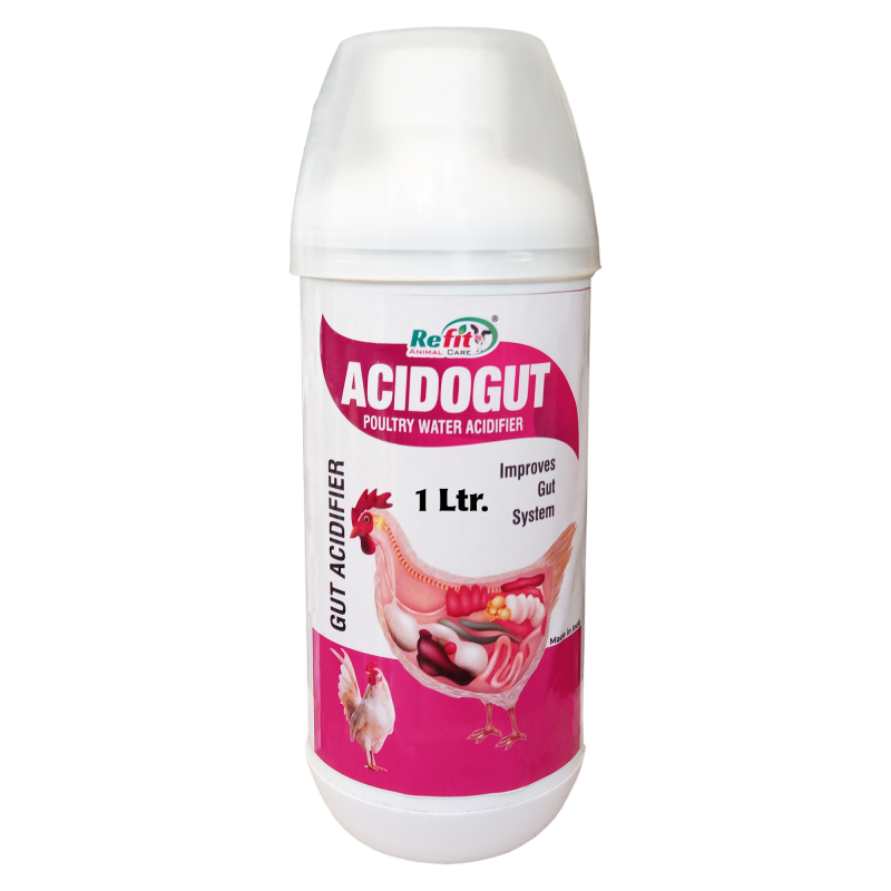 Poultry Acidifier Liquid Supplement for Chicken, Chicks and Birds, 1000ml, Acido Gut